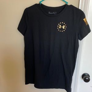 Women's Under Armour Freedom Flag T-Shirt Size X-Small